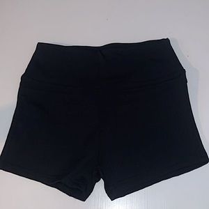 black athletic shorts